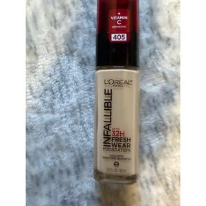 Loreal Paris Infallible 405 Natural Beige Up to 32H Fresh Wear Foundation SPF 25